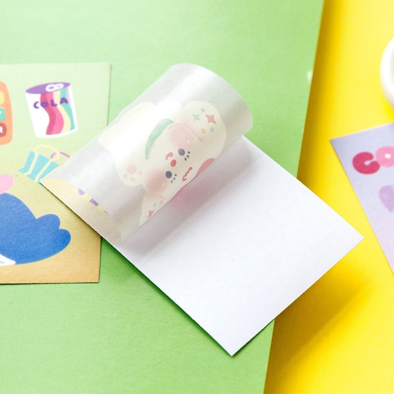 🌸Set 50 miếng sticker tấm dán trang trí hoạ tiết con vật dễ thương🌸