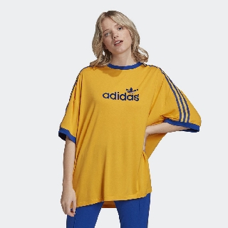 [HOT HIT]Áo Thun Nữ Oversize Adidas Vàng Sọc Xanh Cực Chất