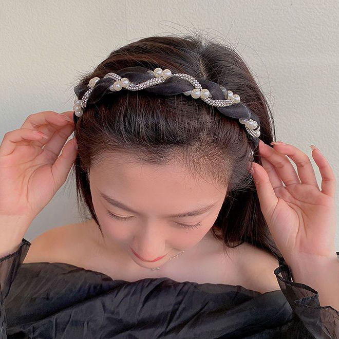 Băng Đô Cài Tóc Màu Cà Phê Đen Đơn Giản Thời Trang Hàn Quốc Cho Nữ