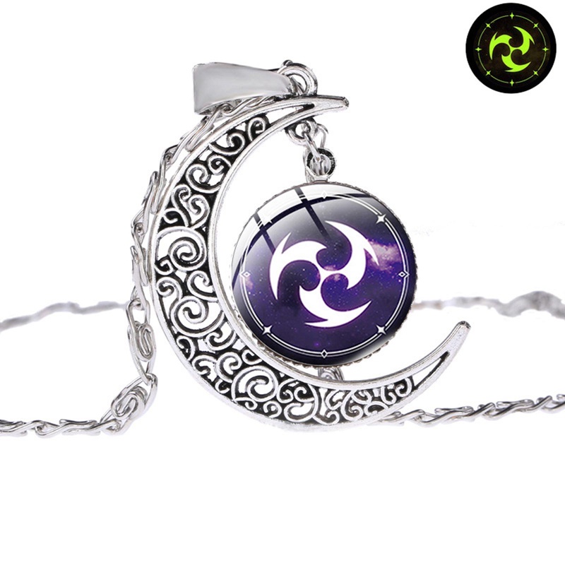 Vòng Cổ Mặt Thủy Tinh Cabochon Hình Nhân Vật Trong Game Genshin Impact Eye of God Game 7 Elements