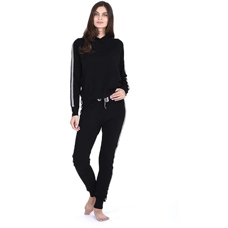 Set bộ nỉ thể thao hàng nối chuyền VNXK set tracksuit áo hoodie có nón và quần jogger kẻ sọc VNXK xuất khẩu dư