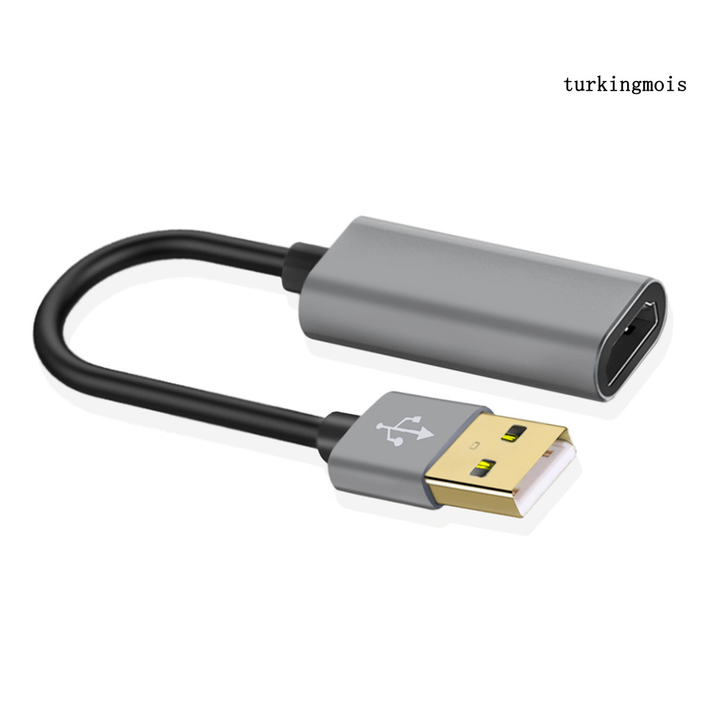 TSP_USB 2.0 Male to 1080p HDMI-compatible Female Video Capture Card Converter Adapter Recorder
