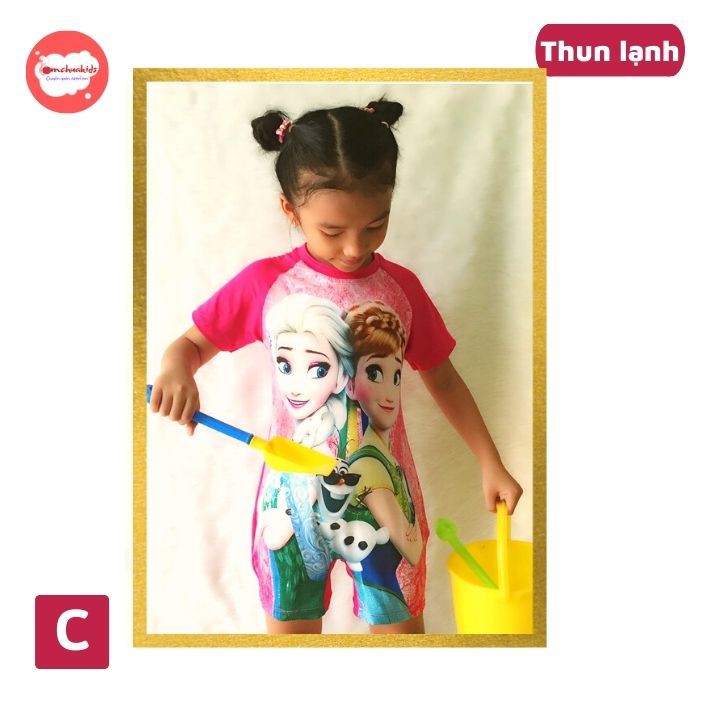 Đồ bơi bé gái liền thân hình ELSA -SOFIA 12-27kg - co giãn thoải mái - Tomchuakids