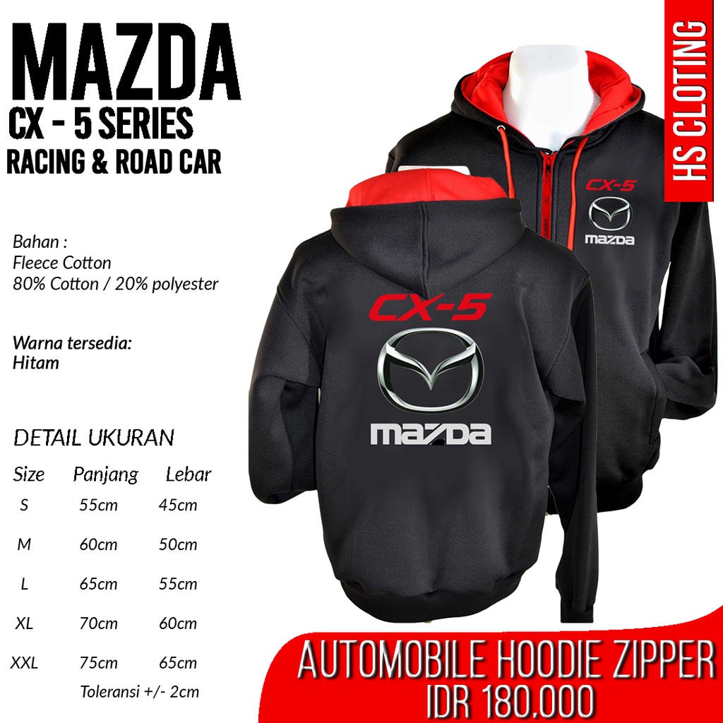 Áo Khoác Thể Thao Có Khóa Kéo Cao Cấp Cho Mazda CX5 S-5XL
