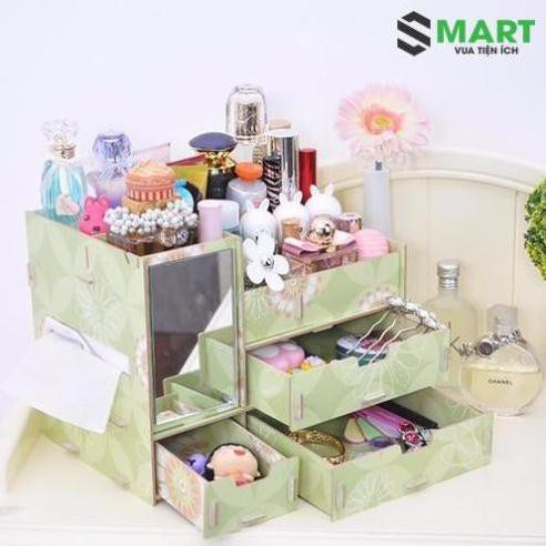 KIEN19 Kệ Để Đồ Trang Điểm Và Mỹ Phẩm Bằng Gỗ Gia Dụng Thông Minh S-mart