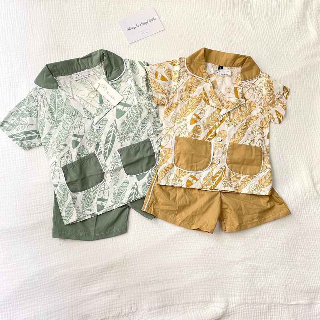 Set Đồ Đi Biển Màu Vàng Chanh cho bé