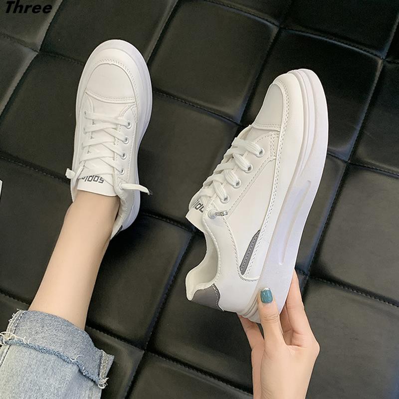 Women's shoes, single shoes, small white shoes, women's shoes, thick-soled all-match student Korean board shoes, women