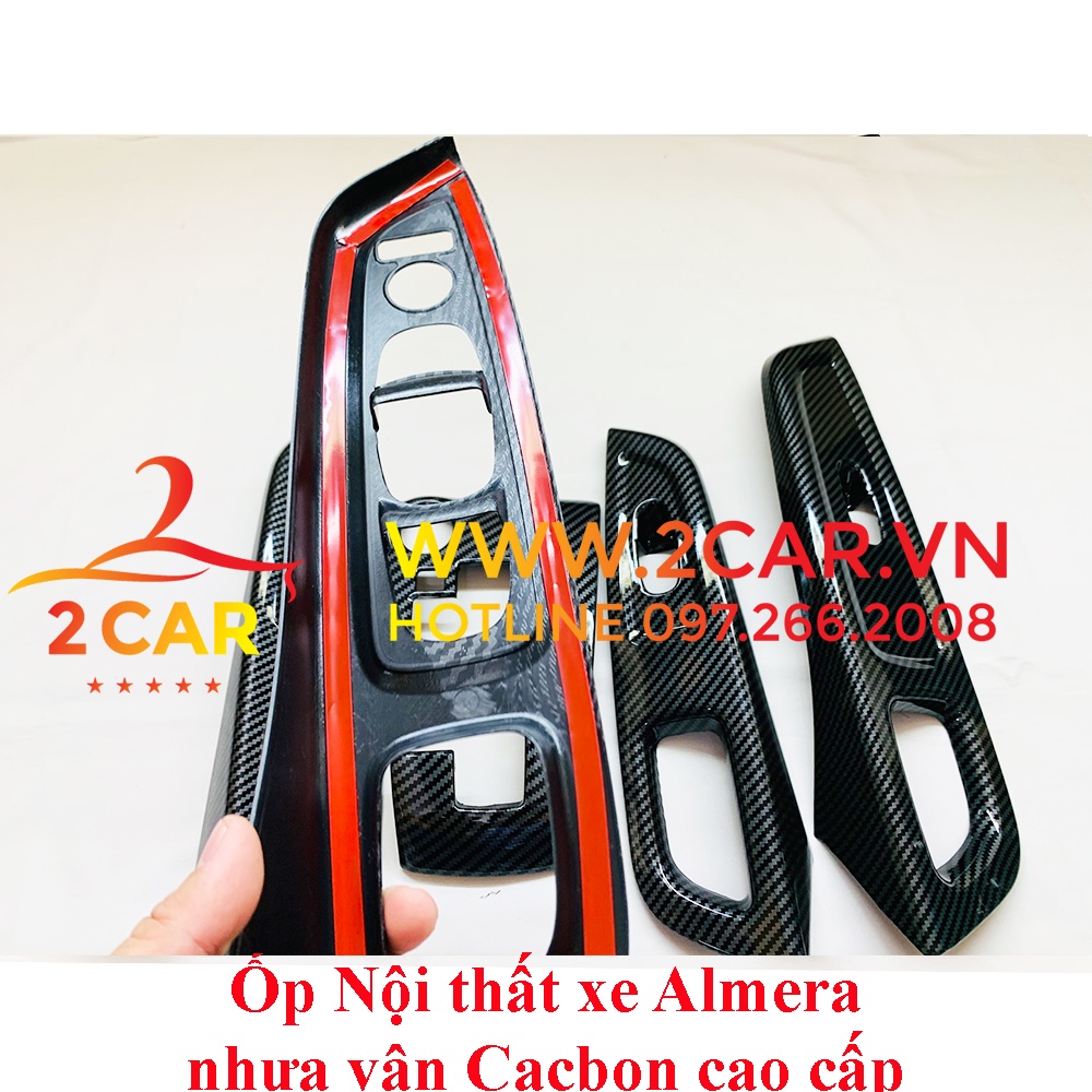 Ốp nội thất CARBON xe Mazda BT50 2013 - 2022 xe số tự động, bản 2 cầu chất liệu Nhựa vân Cacbon