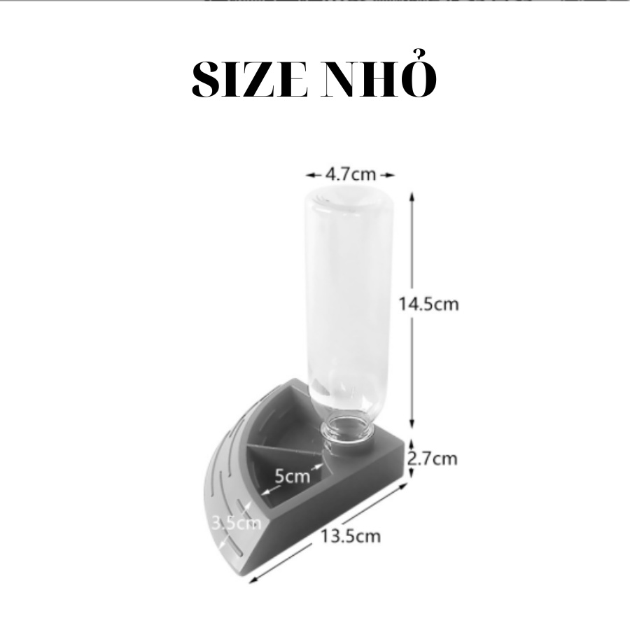 Khay Đựng Thức Ăn Cho Rùa Cạn, Bò Sát, Thú Cưng Có Chai Nước Đi Kèm Tự Động Bơm Nước Khi Hết