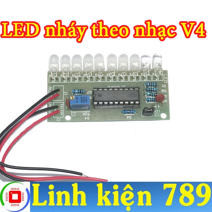 Mạch LED nháy theo nhạc V4 10 LED LM3915