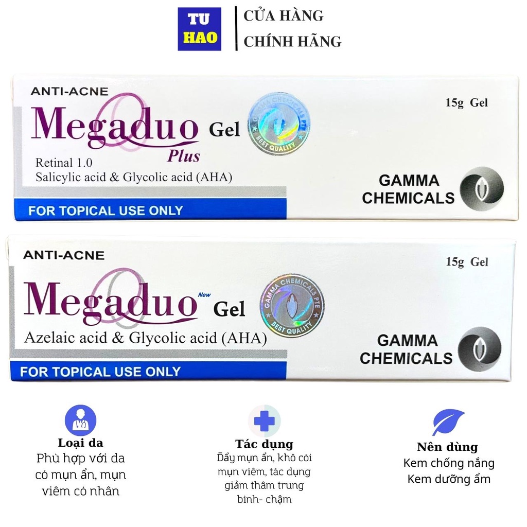 Gel Giảm Mụn Ẩn Và Thâm Gamma Megaduo Gel 15 gram - Từ Hảo