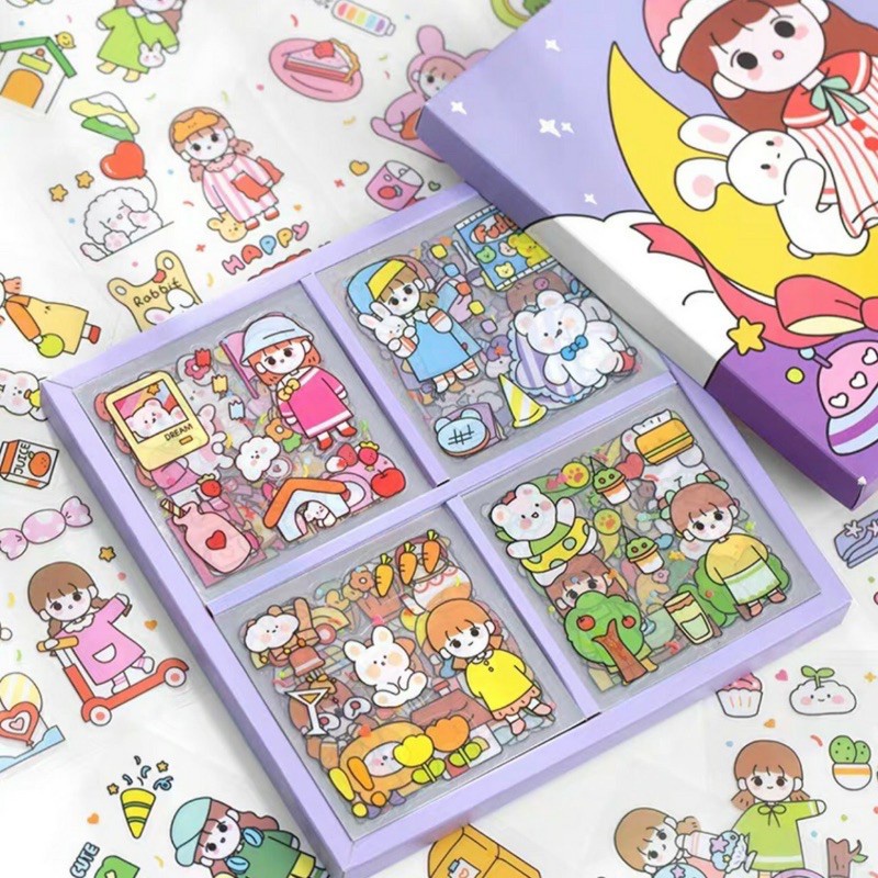 Hộp 1000 Sticker Dán Trang Trí CUTE ( CÓ NOWSHIP )