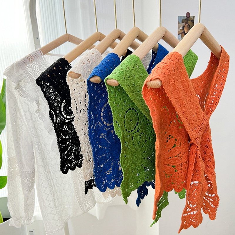 Khăn Choàng Cổ Và Khăn Choàng Ren Thêu Móc Thời Trang Nữ