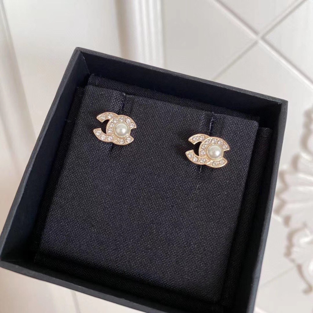 CH bông tai ngọc trai Kim cương khuyên tai nữ vàng