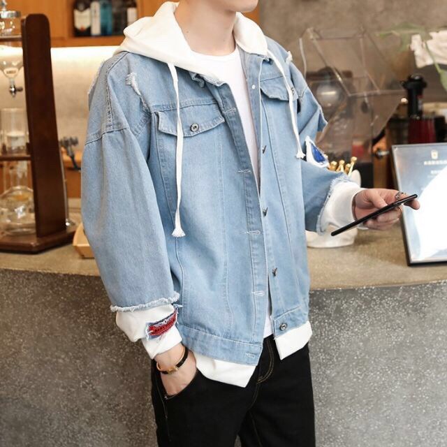 Áo khoác jean nam phối màu 3 mẫu thời trang | BigBuy360 - bigbuy360.vn