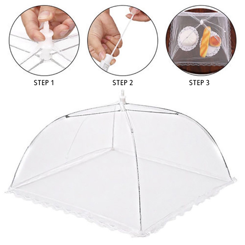 Lồng bàn vải lưới nylon gấp gọn tiện dụng