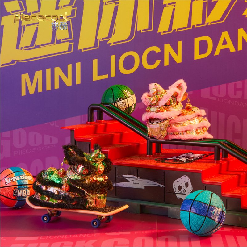 Mô hình lắp ghép 3d kim loại Con lân