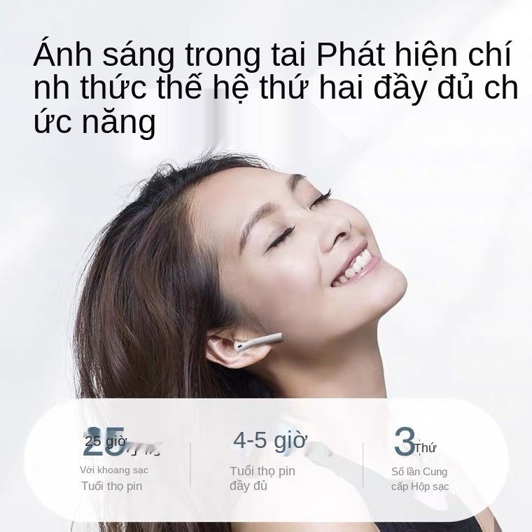 Tai nghe bluetooth không dây thế hệ 2 Huaqiangbei chất lượng cao phổ thông Xiaomi OPPO Huawei vivo vinh quang Android A