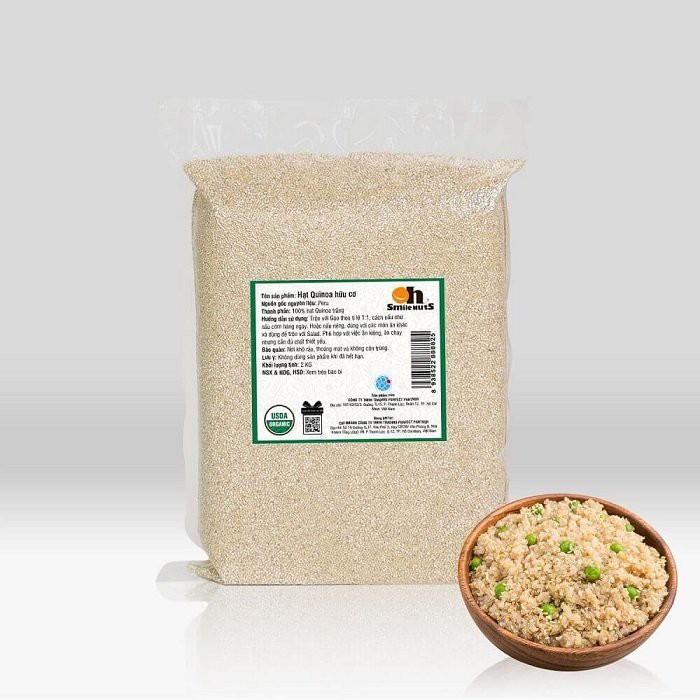 Hạt Quinoa Trắng Organic (500gr) - Hạt Diêm Mạch Nam Mỹ