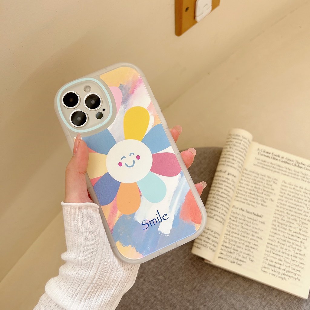 Ốp Điện Thoại Mềm Trong Suốt In Hình Hoa Hướng Dương Cho iphone 11 12 13 pro max mini XR XS 7 8 plus