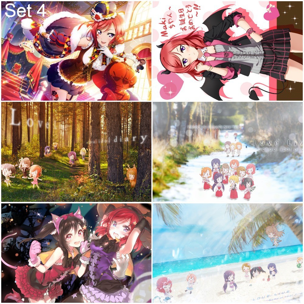 Bộ 6 Áp phích - Poster Anime Love Live! School Idol Project   - A3,A4,A5
