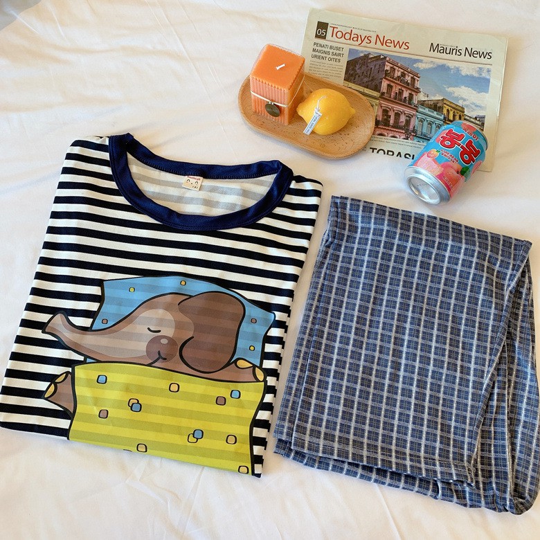 Đồ Bộ Nữ- Bộ Mặc Nhà Chất Liệu Vải Thun Cotton 100% Dáng Suông Cực Ngầu Dễ Thương Guu DN12