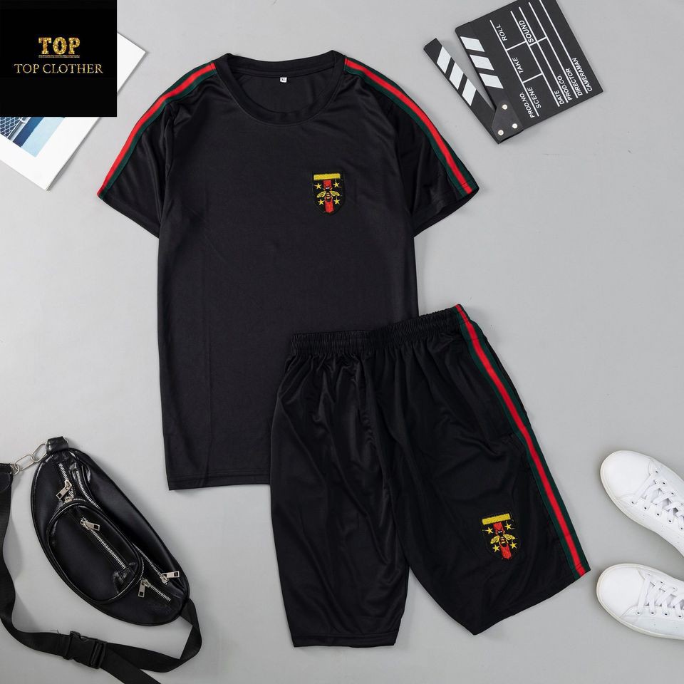 [Mã SKAMA06 giảm 8% TỐI ĐA 50K đơn250K] Đồ bộ nam thời trang nam cao cấp dây logo đỏ