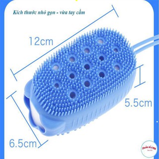 Bông tắm silicon tạo bọt 2 mặt siêu mềm hình chuột - bông tắm chuột