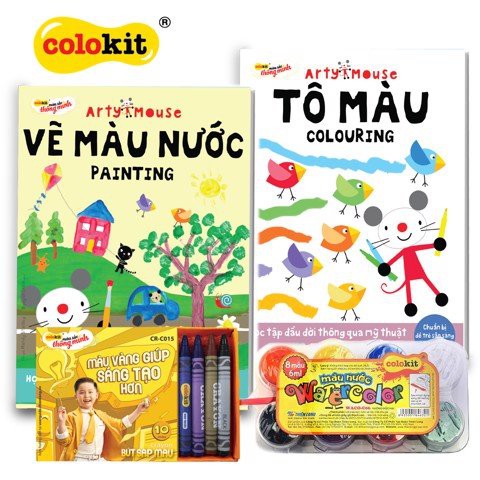 Bộ sản phẩm Colokit Arty Mouse COLORING and PAINTING KIT-C017/AR