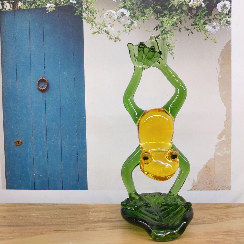 LAKAMIER Kính Tượng Ếch Thủy Tinh Handmade Trang Trí Nhà Cửa