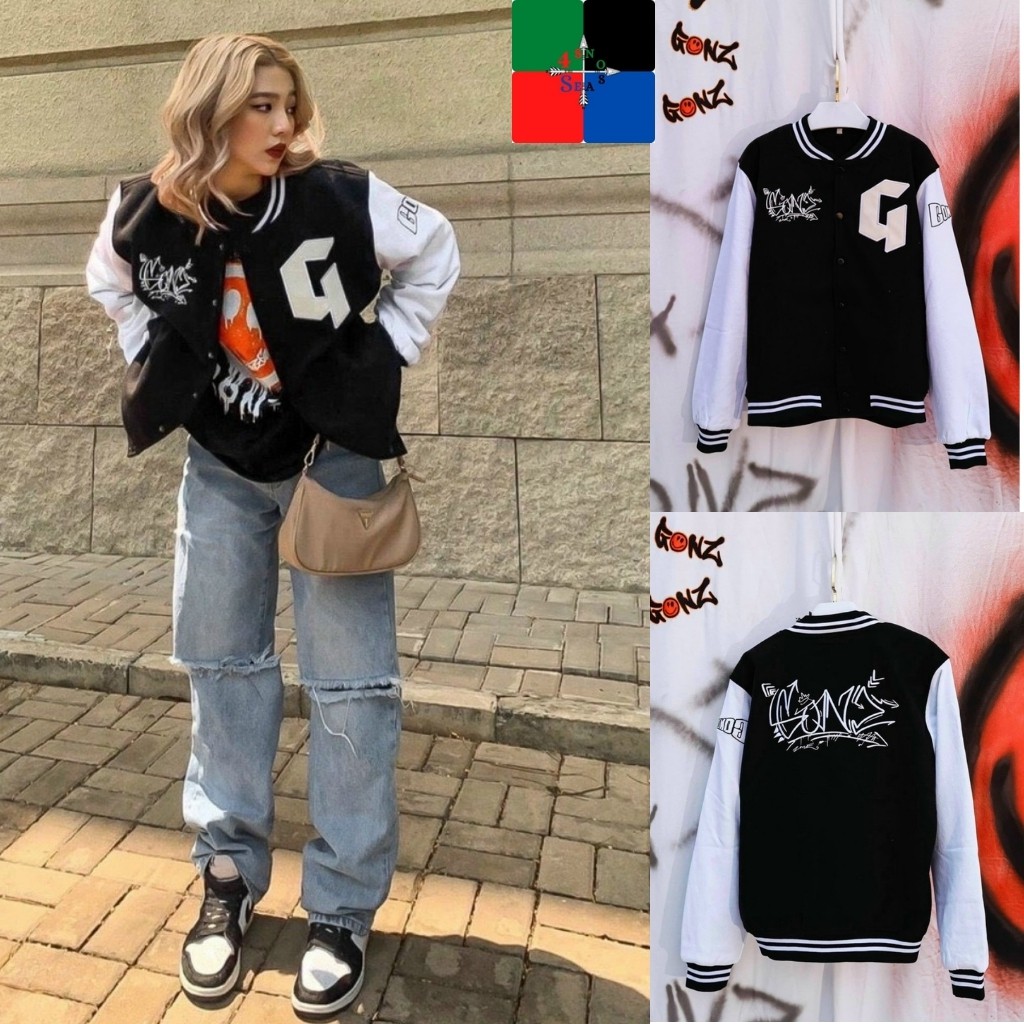 Áo khoác bomber unisex street style nam nữ ulzzang Hàn Quốc GONZ 4S dù 2 lớp năng động