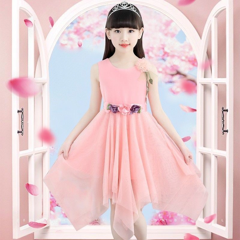 Đầm Chiffon Công Chúa Phong Cách Hàn Quốc Mẫu Mới 2018 Thời Trang Mùa Hè Cho Bé Gái