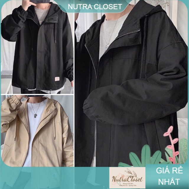 Áo khoác kaki 2 lớp ulzzang unisex NUTRA nam nữ basic