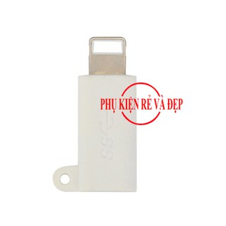 Đầu chuyển đổi từ USB Type C sang Lightning (Đen - Móc chống rơi)