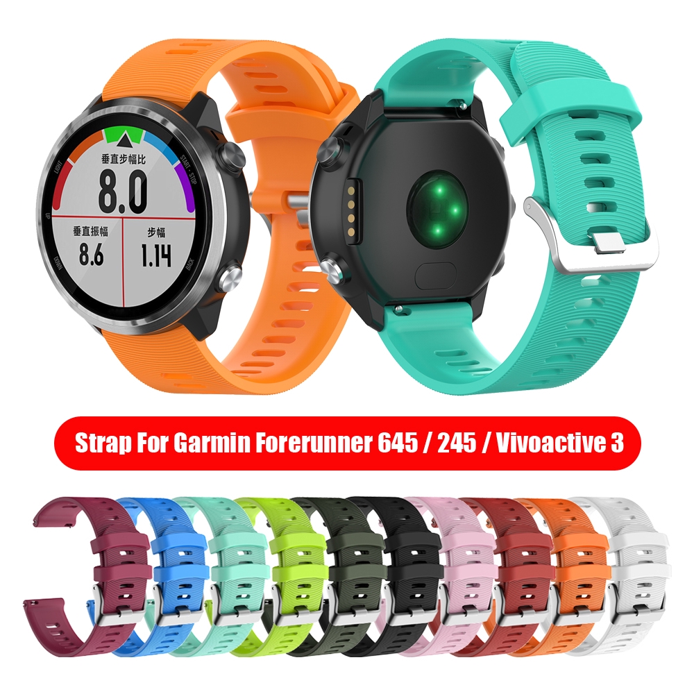 Dây đeo thay thế bằng silicone 20mm cho Garmin Forerunner Vivoactive