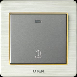 Công tắc nhấn chuông UTEN mặt vuông 86 chuẩn Anh