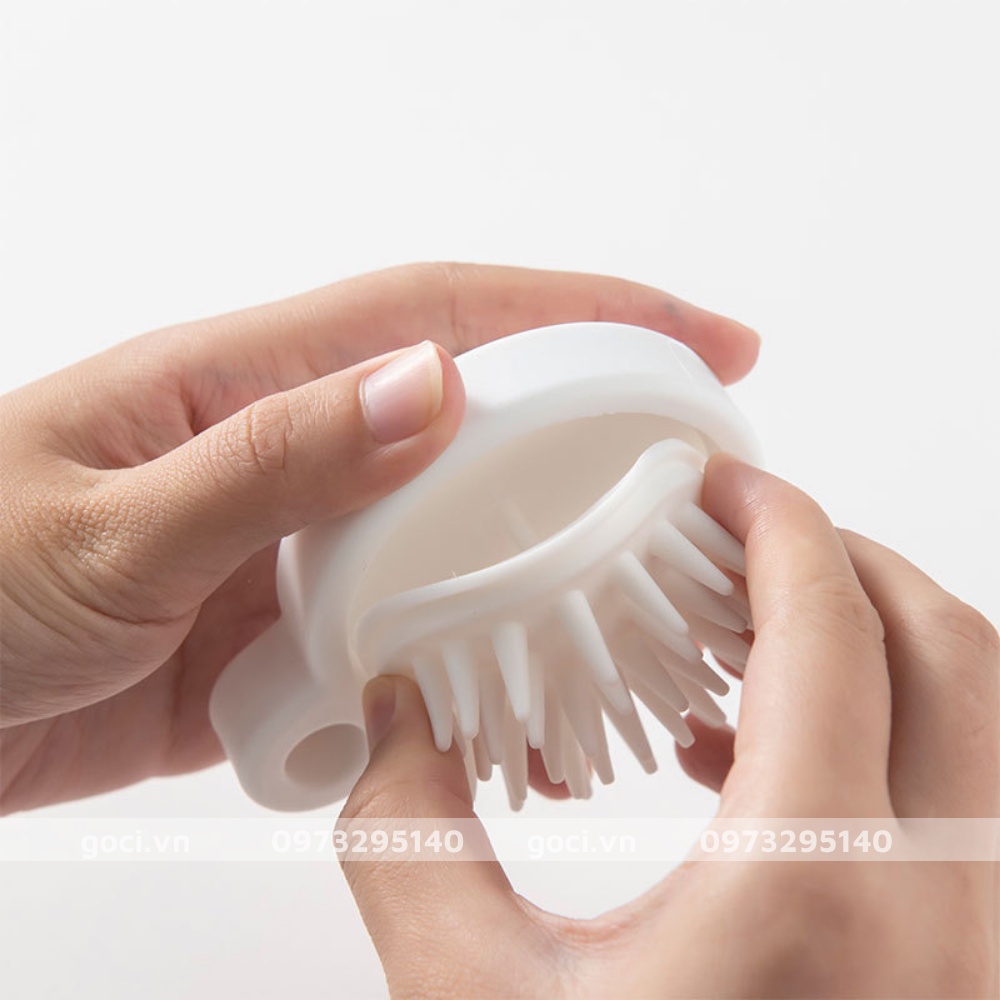 Lược silicone mát xa da đầu kiểu mới chải tóc thư giãn gia dụng nhà tắm tiện ích