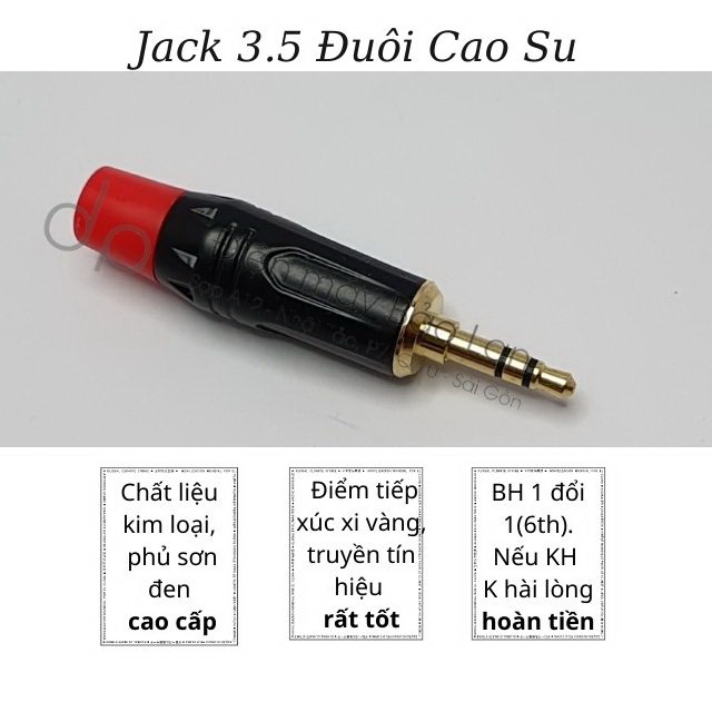 Dây 3.5 Ra 2 Đầu Jack 6.5, Hãng Sommer Germany, Màu Đỏ, Bảo Hành 6 Tháng
