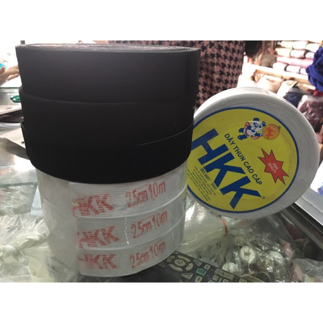 Chun cạp quần 2.5cm - Cuộn 10m