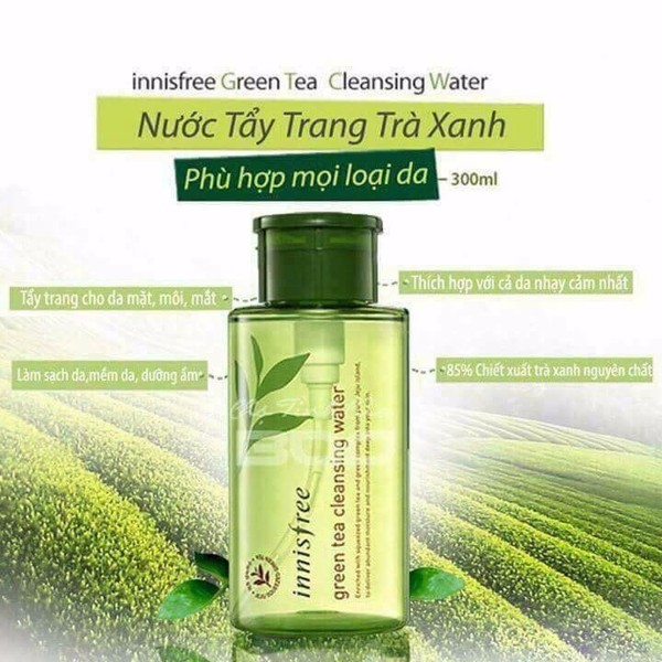 NƯỚC TẨY TRANG INNISFREE GREEN TEA CLEANING WATER 300ML CHÍNH HÃNG