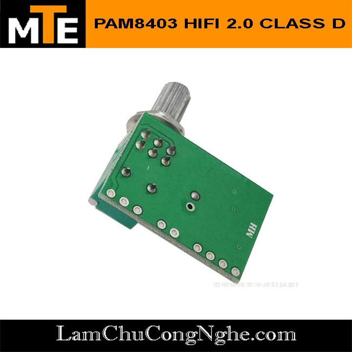 Mới! MODULE KHUẾCH ĐẠI (AMPLI) ÂM THANH PAM8403 6W HIFI 2.0 CLASS D ( CÓ VOLUME ĐIỀU CHỈNH)