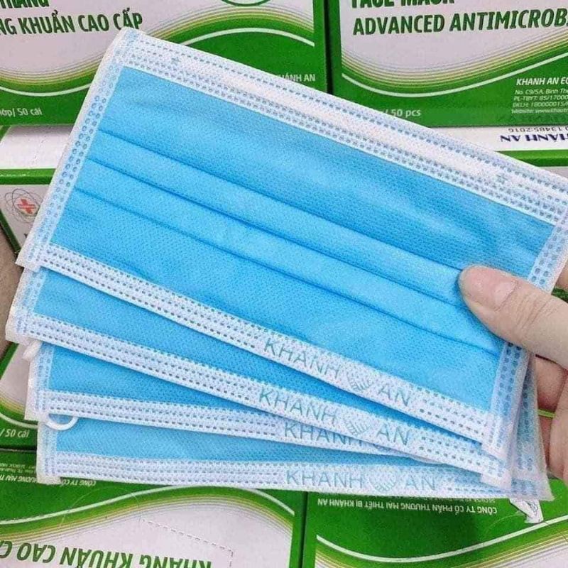Khẩu trang xanh kháng khuẩn Khánh An