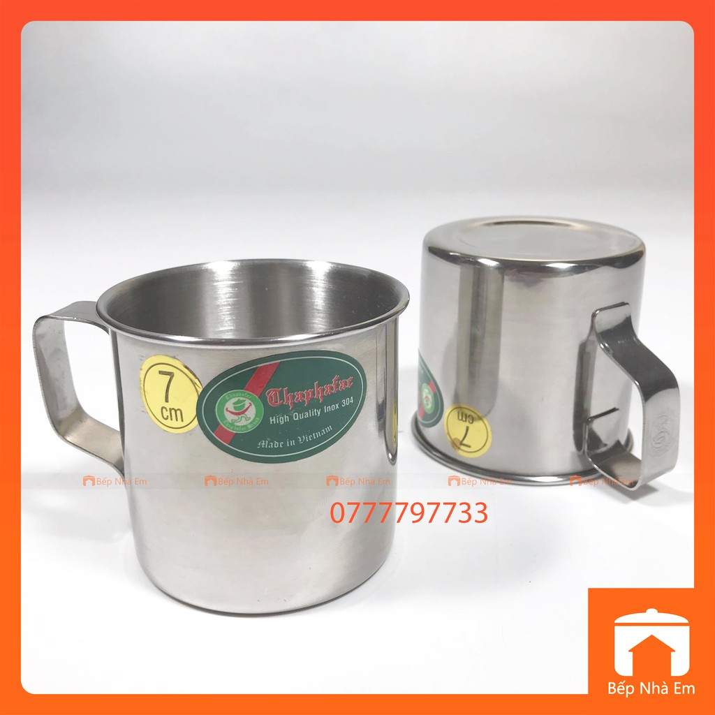 Set 5 Ca 7cm - Cốc 7cm Inox 304 Cao Cấp - Hàng Việt Nam Sản Xuất