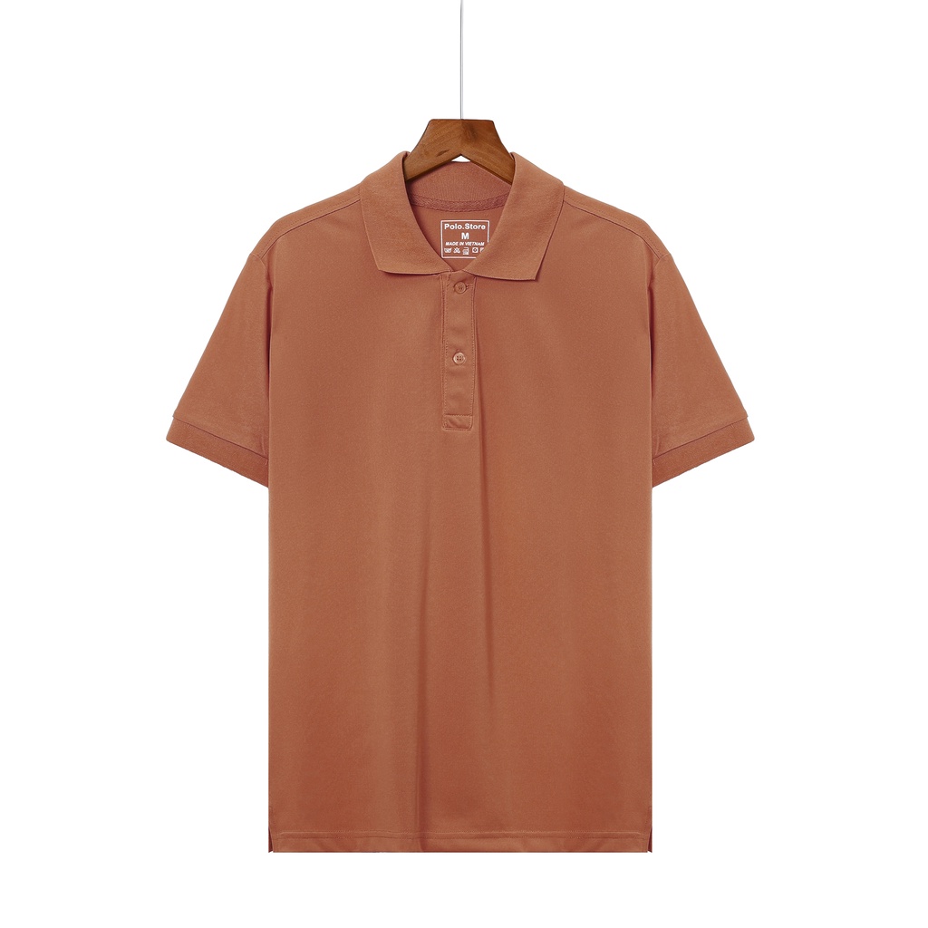Áo thun polo trơn Nam có cổ bẻ tay ngắn chính Hiệu POLO.STORE Chất cá sấu Cotton 4 chiều mịn mát nhiều màu mới AP05