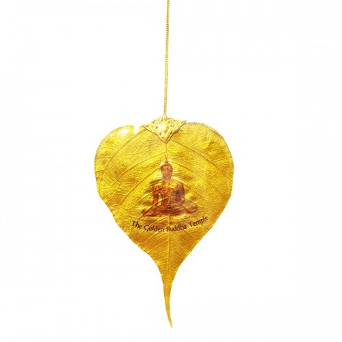 Lá Bồ Đề Dát Mạ Vàng Thái Lan Hình Phật Cầu Tài Lộc, Sức Khỏe, May Mắn, Hạnh Phúc - Phong Thủy