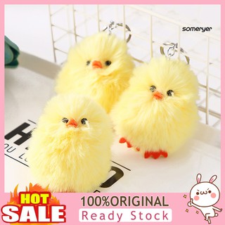 Móc Khóa Gà Con Nhồi Bông Dễ Thương