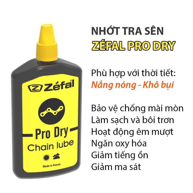 Nhớt tra sên Zefal pro dry