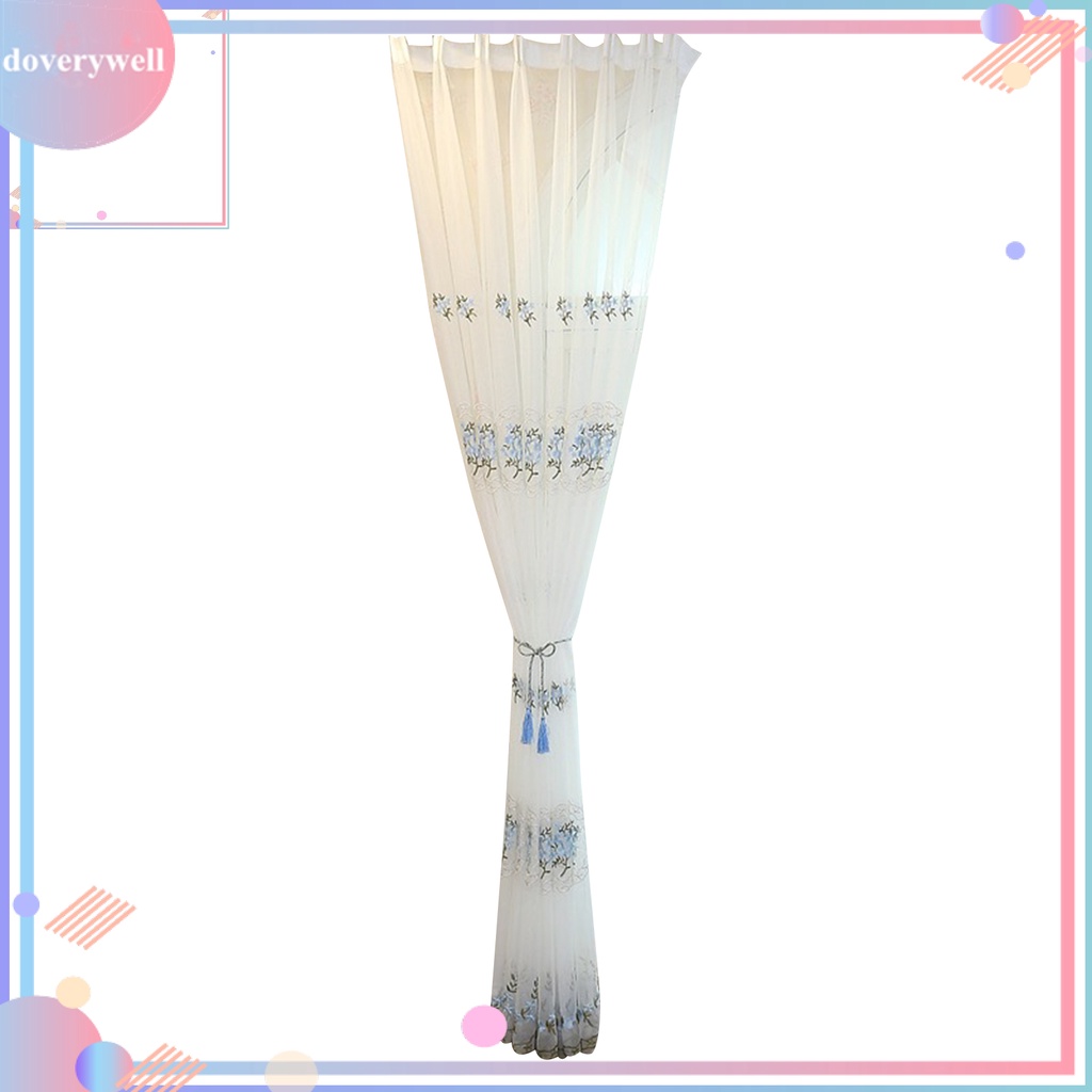 Rèm Cửa Sổ Thêu Hoa Mềm Mại Chống Mài Mòn Cho Phòng Khách