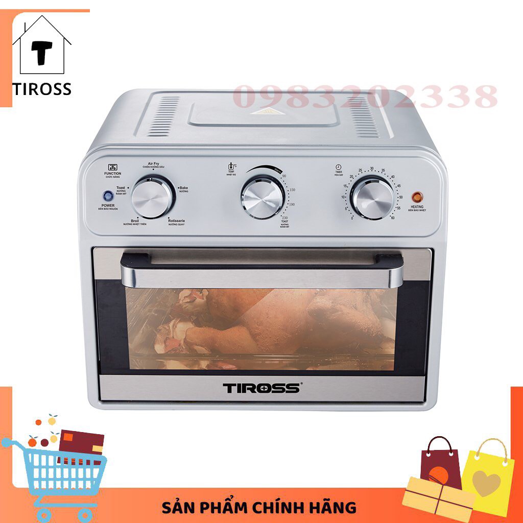 [Mã 44ELSALE2 giảm 7% đơn 300K] [Tiross123] Lò chiên không dầu Tiross TS9605, sản phẩm chính hãng, bảo hành 12 tháng