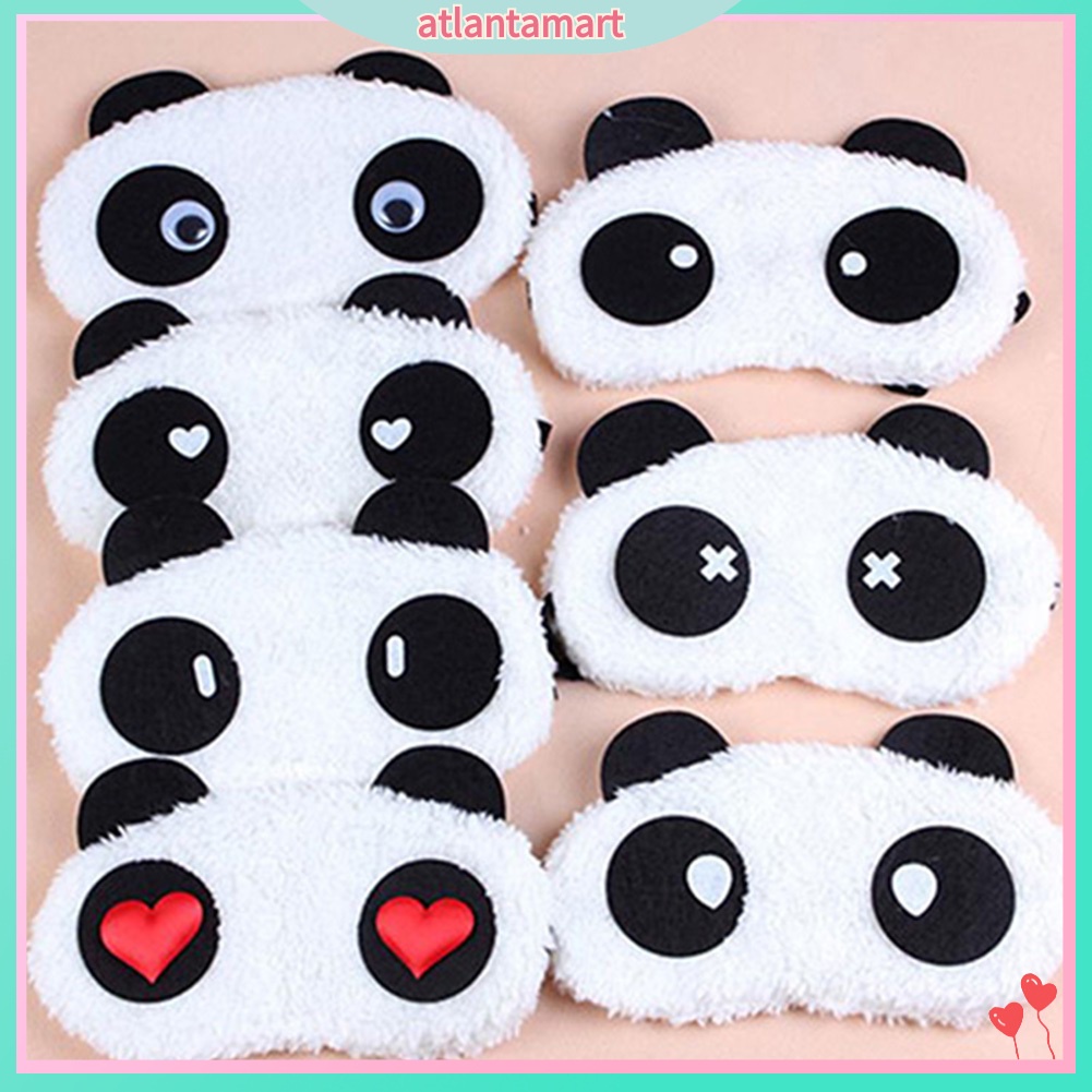 [Hàng mới về] Miếng bịt mắt ngủ họa tiết gấu trúc 3d giúp thư giản khi đi du lịch